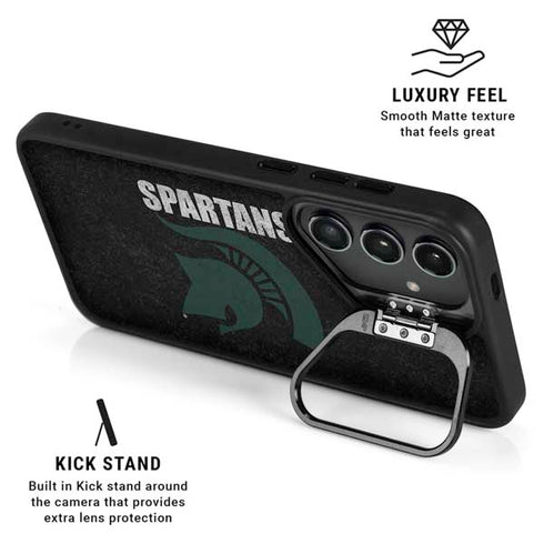 Michigan State University Bold Spartans Logo Galaxy S25 Kickstand Case