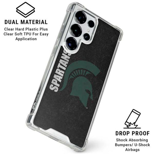 Michigan State University Bold Spartans Logo Galaxy S25 Ultra Clear Case