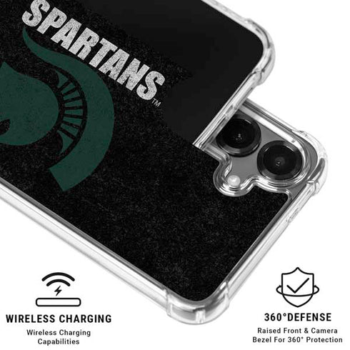 Michigan State University Bold Spartans Logo Galaxy S26 Clear Case