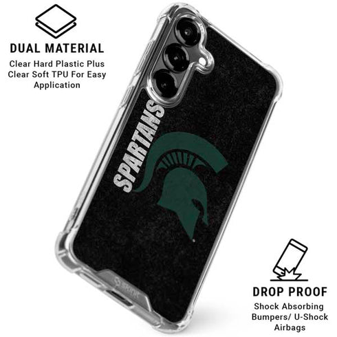 Michigan State University Bold Spartans Logo Galaxy S26 Plus Clear Case