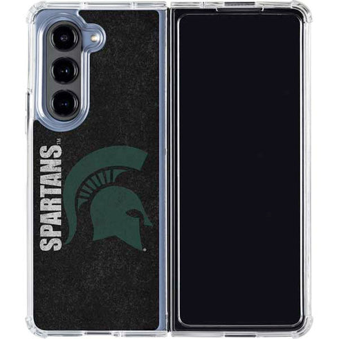 Michigan State University Bold Spartans Logo Galaxy Z Fold5 5G Clear Case