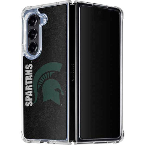 Michigan State University Bold Spartans Logo Galaxy Z Fold5 5G Clear Case