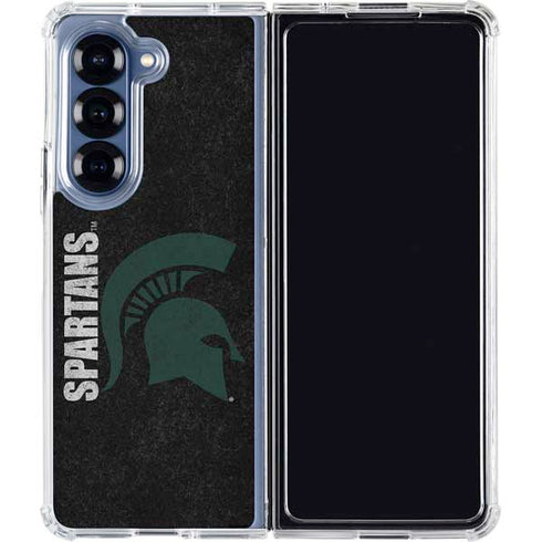 Michigan State University Bold Spartans Logo Galaxy Z Fold6 Clear Case