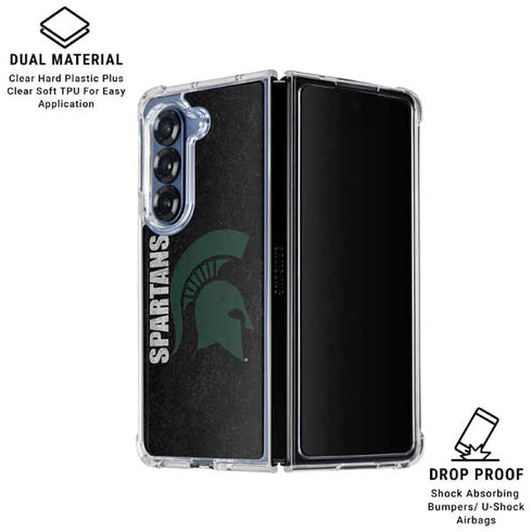 Michigan State University Bold Spartans Logo Galaxy Z Fold6 Clear Case