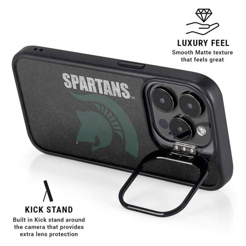 Michigan State University Bold Spartans Logo iPhone 13 Pro Kickstand Case
