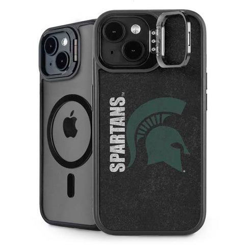 Michigan State University Bold Spartans Logo iPhone 14 Plus Kickstand Case