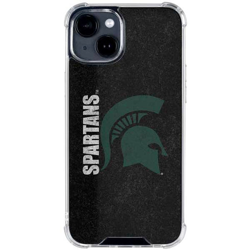 Michigan State University Bold Spartans Logo iPhone 15 Clear Case