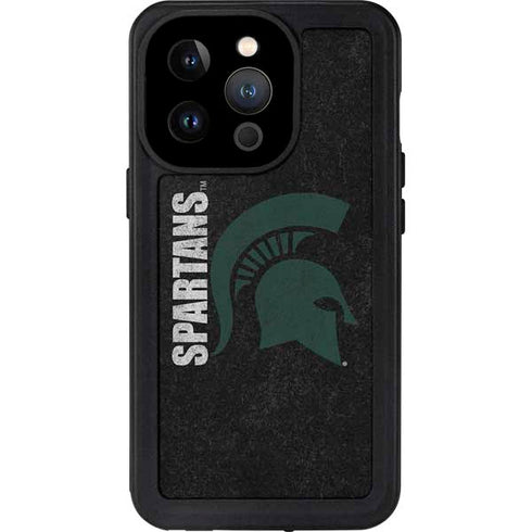 Michigan State University Bold Spartans Logo iPhone 15 Pro Waterproof Case