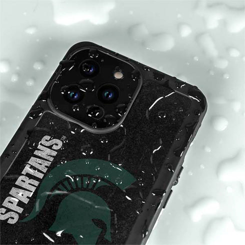 Michigan State University Bold Spartans Logo iPhone 15 Pro Waterproof Case