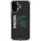 Michigan State University Bold Spartans Logo iPhone 16 Clear Case