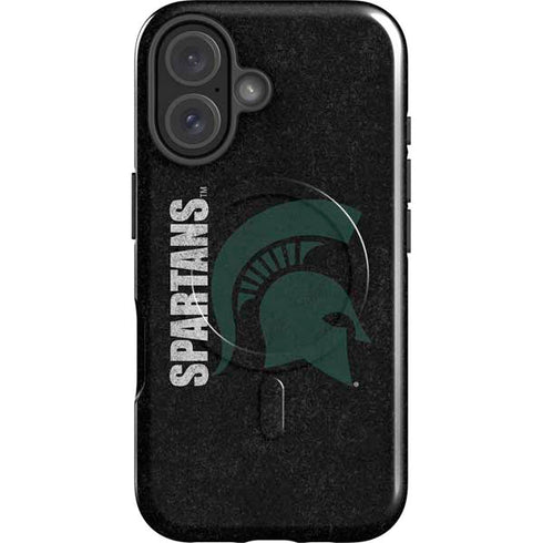 Michigan State University Bold Spartans Logo iPhone 16 Magsafe Impact Case