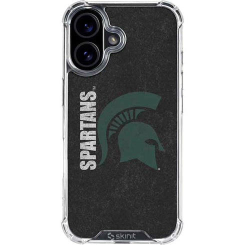 Michigan State University Bold Spartans Logo iPhone 16 Plus Clear Case