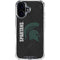 Michigan State University Bold Spartans Logo iPhone 16 Plus Clear Case