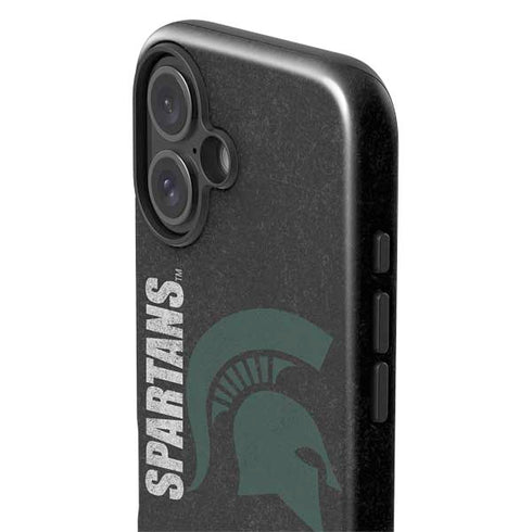 Michigan State University Bold Spartans Logo iPhone 16 Plus Impact Case