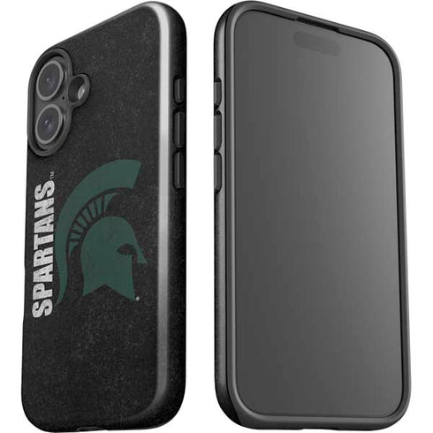 Michigan State University Bold Spartans Logo iPhone 16 Plus Impact Case
