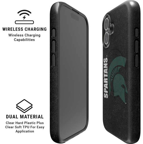 Michigan State University Bold Spartans Logo iPhone 16 Plus Magsafe Impact Case