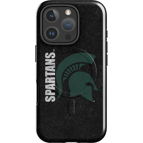 Michigan State University Bold Spartans Logo iPhone 16 Pro Magsafe Impact Case