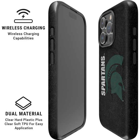 Michigan State University Bold Spartans Logo iPhone 16 Pro Magsafe Impact Case