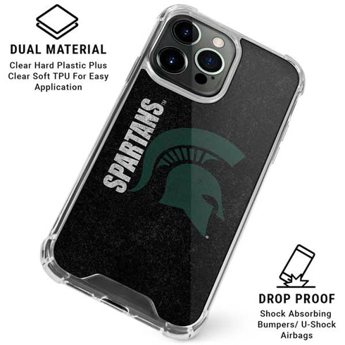 Michigan State University Bold Spartans Logo iPhone 16 Pro Max Clear Case