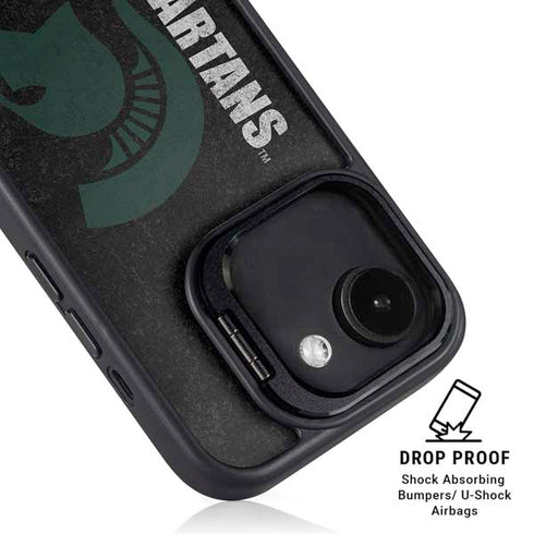 Michigan State University Bold Spartans Logo iPhone 16e Kickstand Case