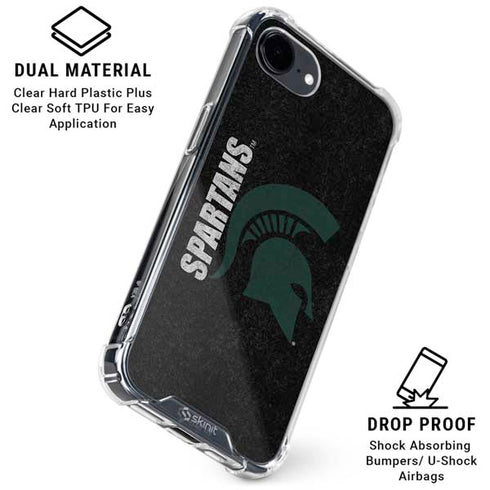 Michigan State University Bold Spartans Logo iPhone 16e Clear Case
