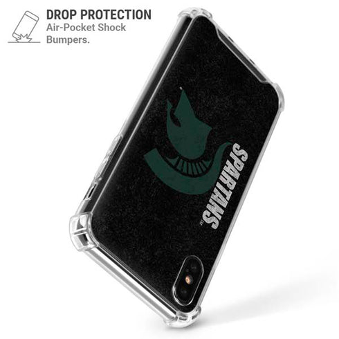 Michigan State University Bold Spartans Logo iPhone X/XS Clear Case
