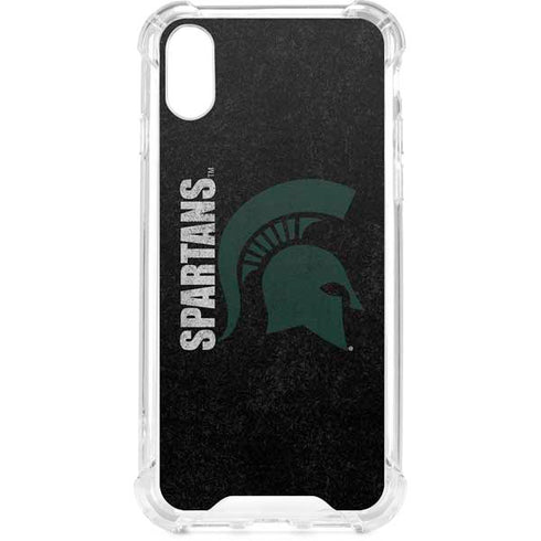 Michigan State University Bold Spartans Logo iPhone XS Clear Case