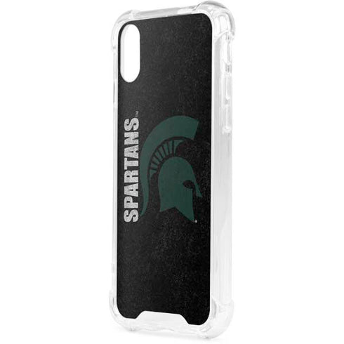 Michigan State University Bold Spartans Logo iPhone XS Clear Case