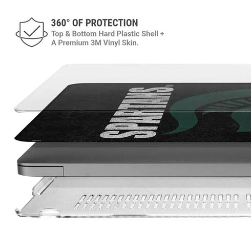 Michigan State University Bold Spartans Logo MacBook Pro 14in (2021-24) Case plus Skin