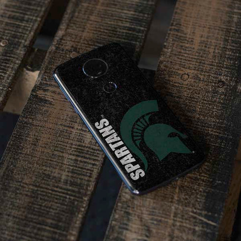 Michigan State University Bold Spartans Logo Moto E5 Plus Skin