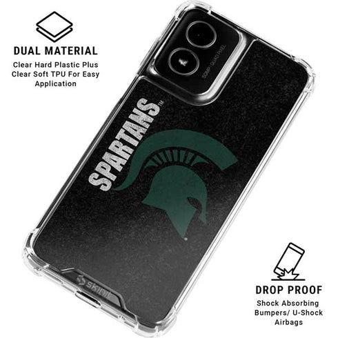 Michigan State University Bold Spartans Logo Moto G Power 5G (2024) Clear Case