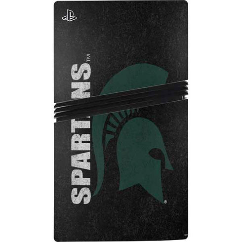Michigan State University Bold Spartans Logo PS5 Pro Disk Bundle Skin