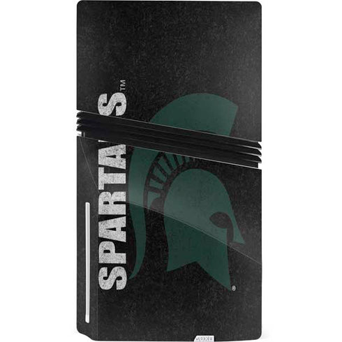 Michigan State University Bold Spartans Logo PS5 Pro Disk Bundle Skin