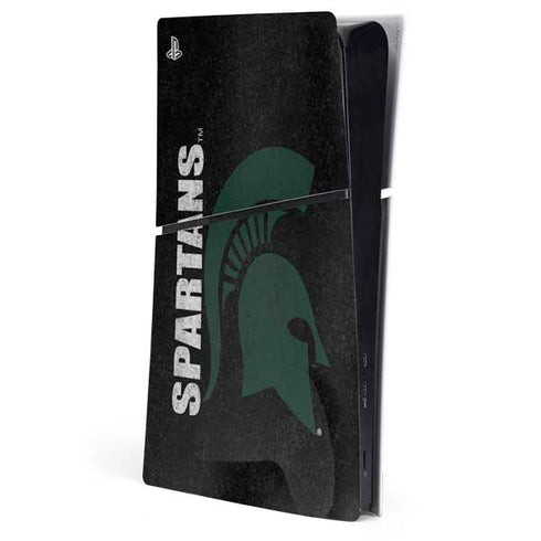 Michigan State University Bold Spartans Logo PS5 Slim Digital Edition Console Skin