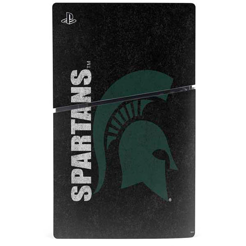 Michigan State University Bold Spartans Logo PS5 Slim Digital Edition Console Skin