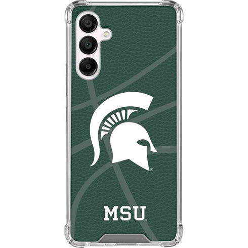 Michigan State University Green Basketball Galaxy A16 5G Clear Case