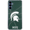 Michigan State University Green Basketball Galaxy A35 5G Clear Case