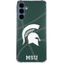 Michigan State University Green Basketball Galaxy A35 5G Clear Case
