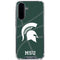Michigan State University Green Basketball Galaxy A36 5G Clear Case