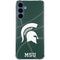 Michigan State University Green Basketball Galaxy A55 5G Clear Case