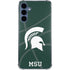 Michigan State University Green Basketball Galaxy A55 5G Clear Case