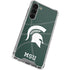 Michigan State University Green Basketball Galaxy S24 FE Clear Case