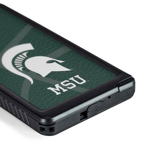 Michigan State University Green Basketball Galaxy S24 Ultra Waterproof Case
