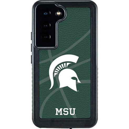 Michigan State University Green Basketball Galaxy S24 Waterproof Case