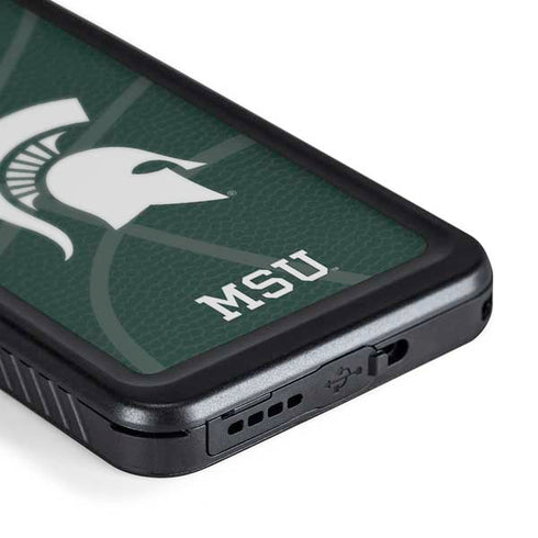 Michigan State University Green Basketball Galaxy S24 Waterproof Case