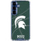 Michigan State University Green Basketball Galaxy S25 Plus Clear Case