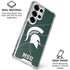 Michigan State University Green Basketball Galaxy S25 Ultra Clear Case