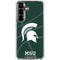 Michigan State University Green Basketball Galaxy S26 Clear Case