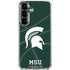 Michigan State University Green Basketball Galaxy S26 Clear Case