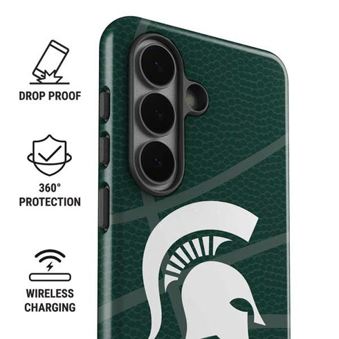 Michigan State University Green Basketball Galaxy S26 Impact Case